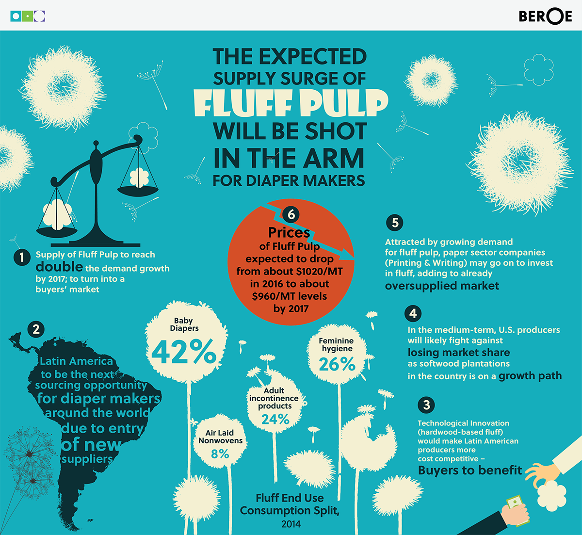 Fluff Pulp diaper makers Infographic BeroeInc