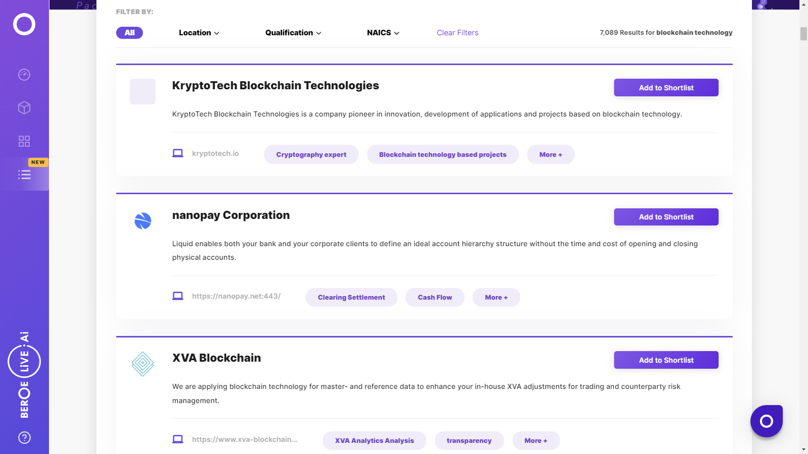 Blockchain Technology Supplier