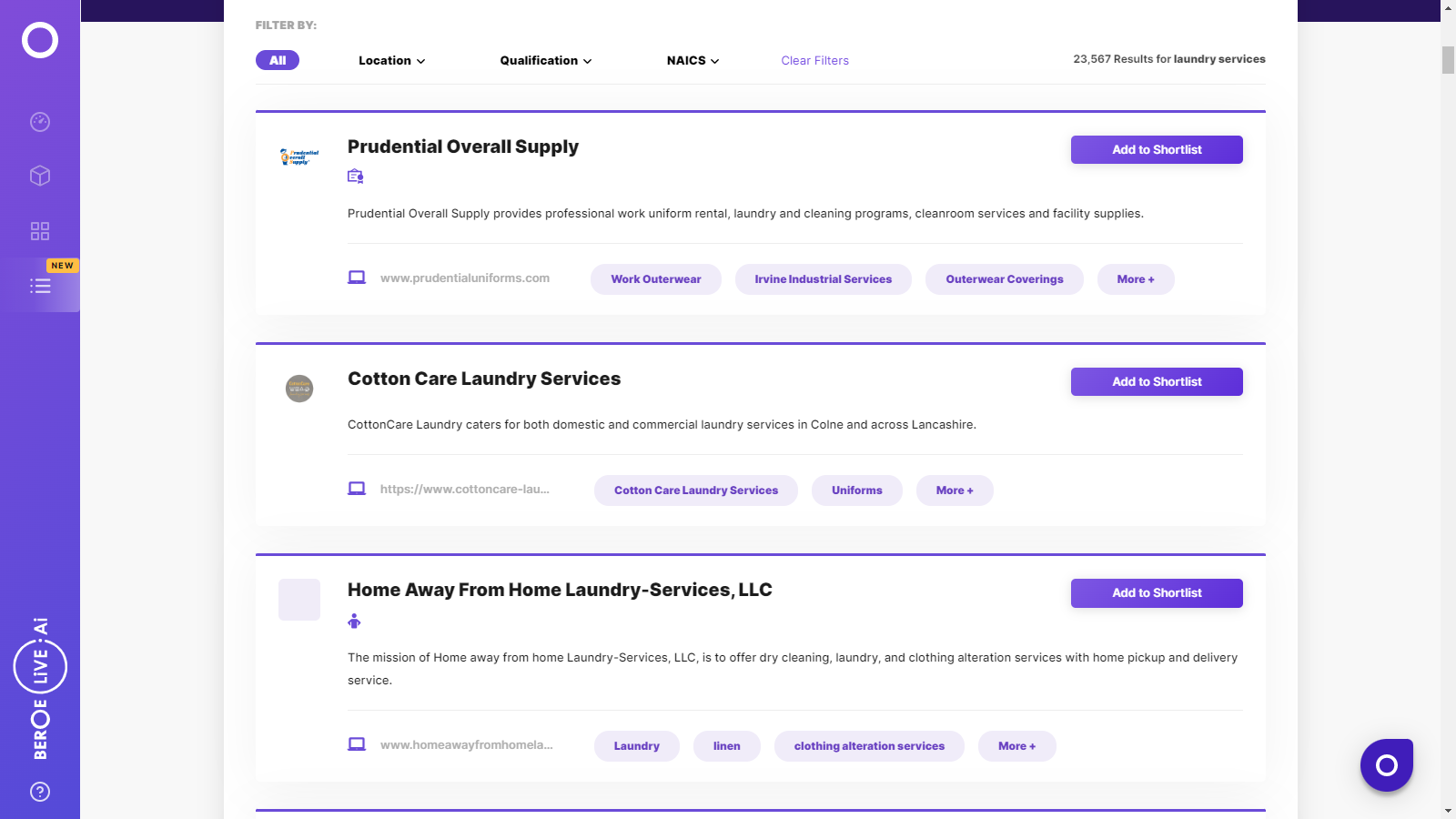 Laundry Services Supplier