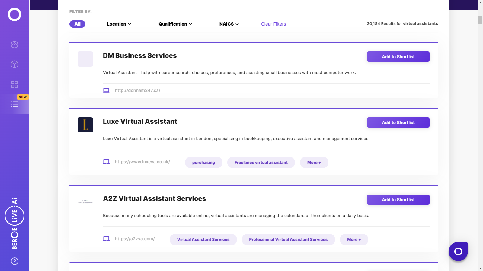Virtual Assistants Supplier