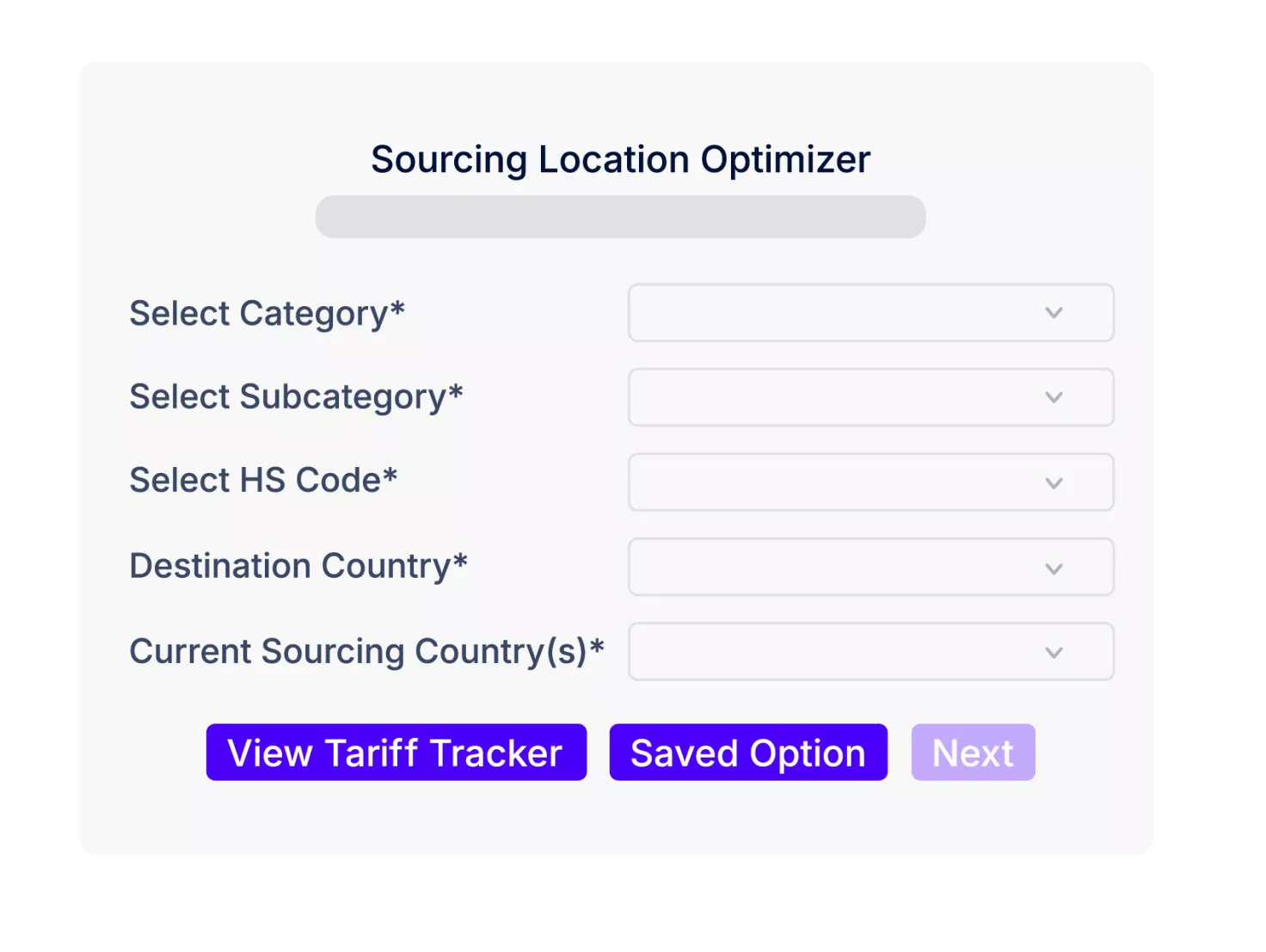 Sourcing location optimizer