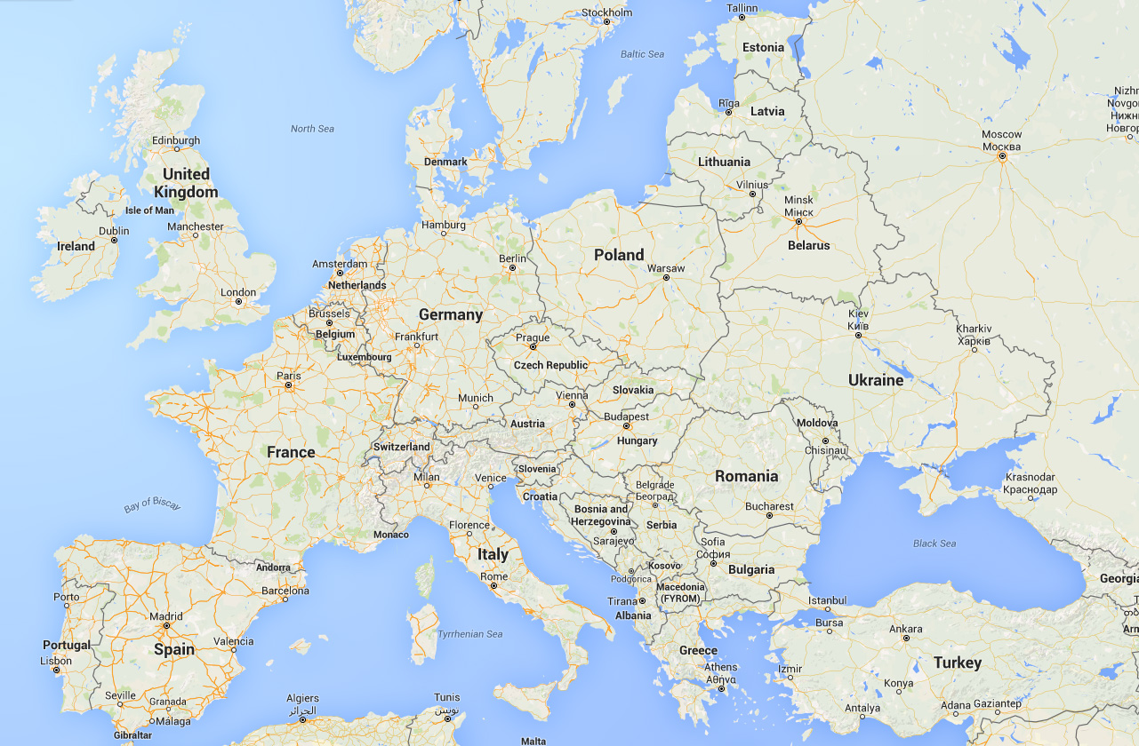 Europe-Google-Map