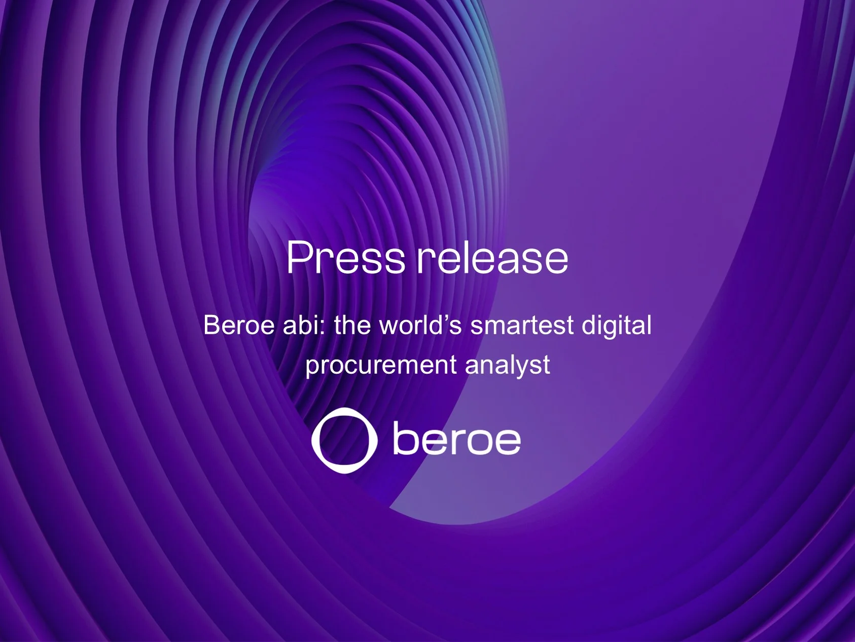 Beroe reveals Beroe abi: the world’s smartest digital procurement analyst